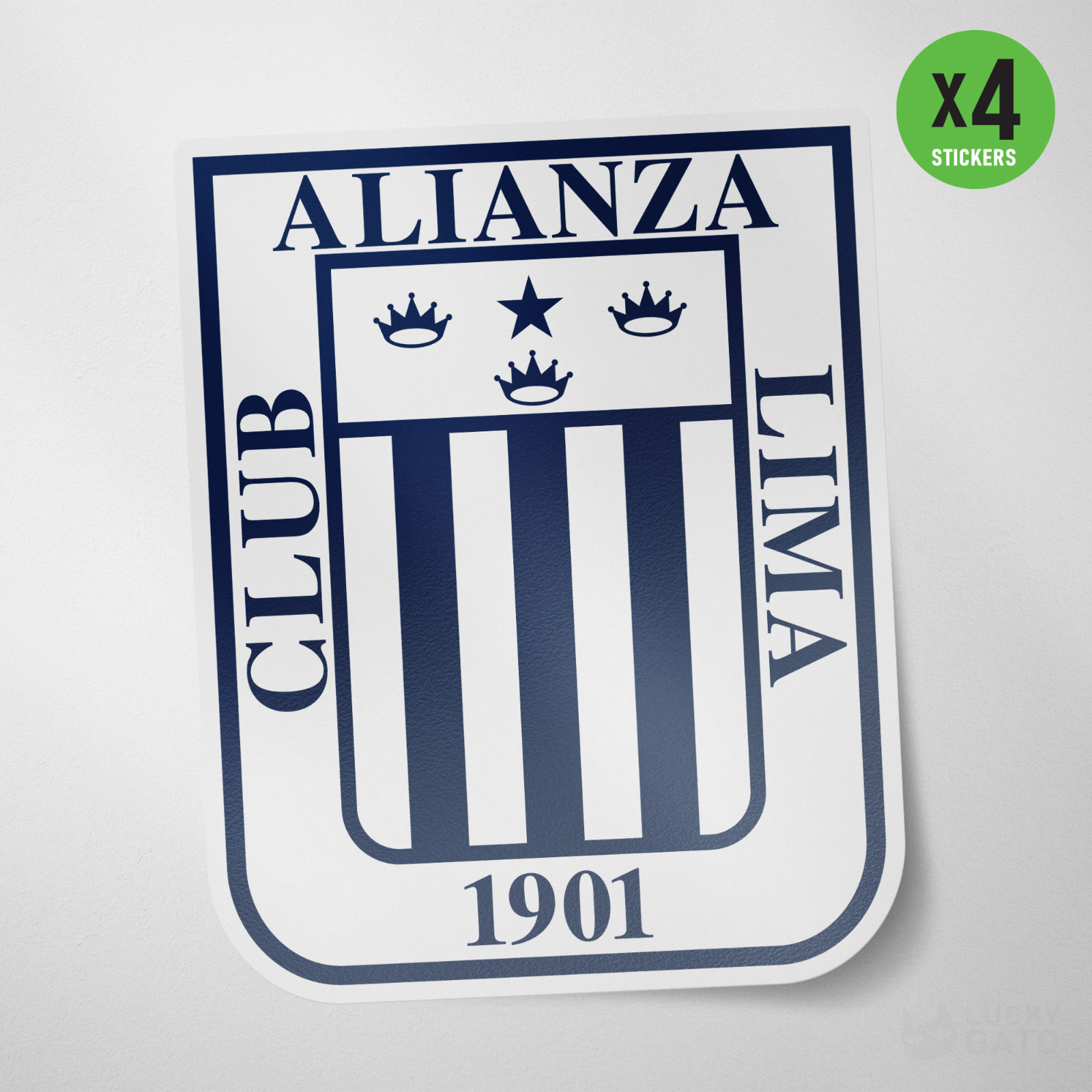 (4 Pack) Alianza Lima Peru Vinyl Sticker Decal Calcomania Soccer Aliancistas