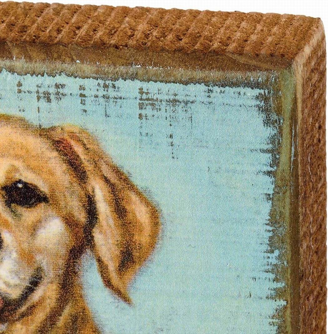 Primitives by Kathy Yellow Lab Home Décor Sign 6&Prime;L x 4&Prime;W NEW