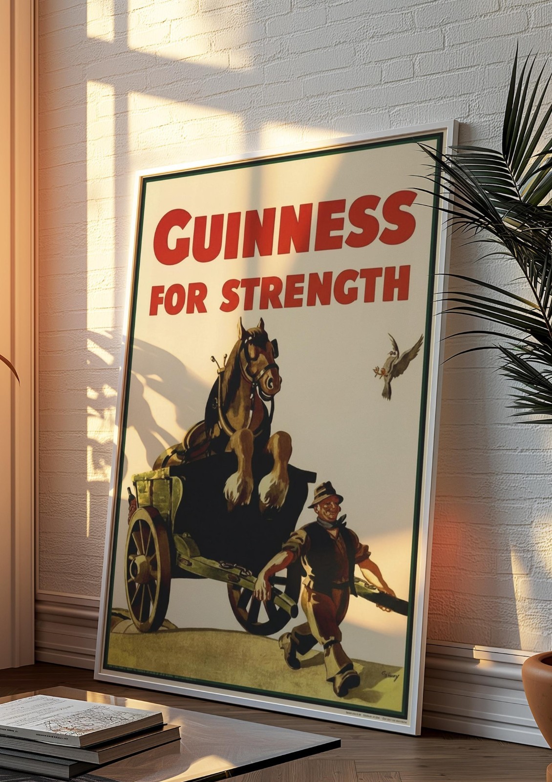 Vintage Guinness For Strength Poster – Classic Irish Beer Wall Art No Frame
