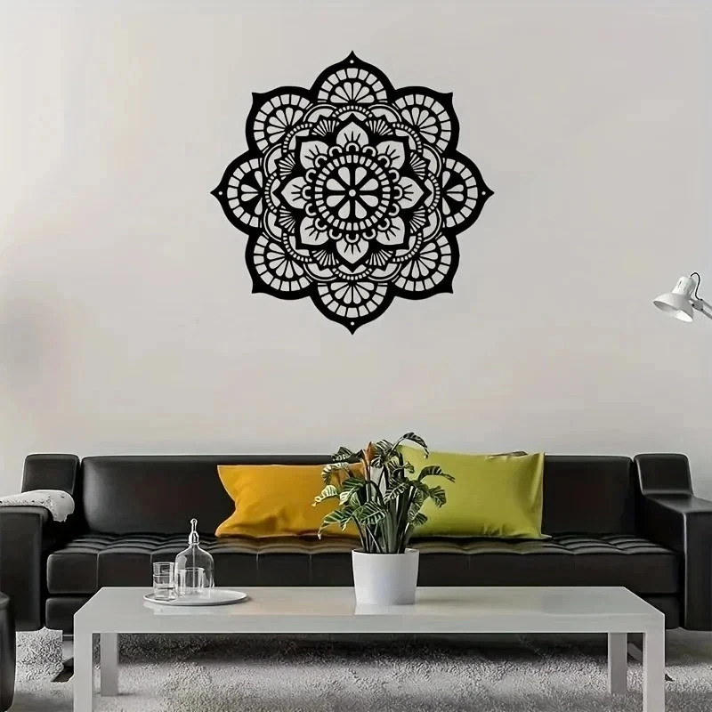 3d Geometric Lines Large Mandala Flower Bohemian Style Metal Wall Art Decor