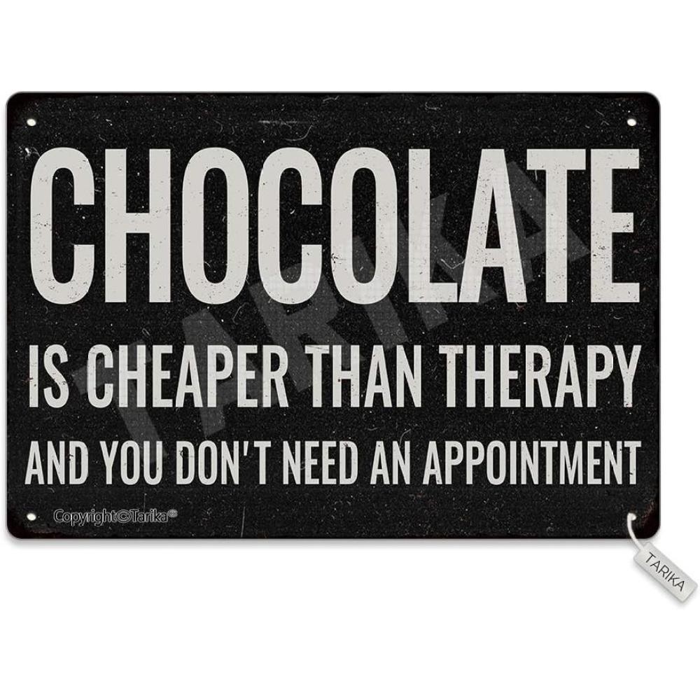 2D Plane Chocolate Metal Sign, 20.32 X 30.48 cm Rustic Farmhouse Art