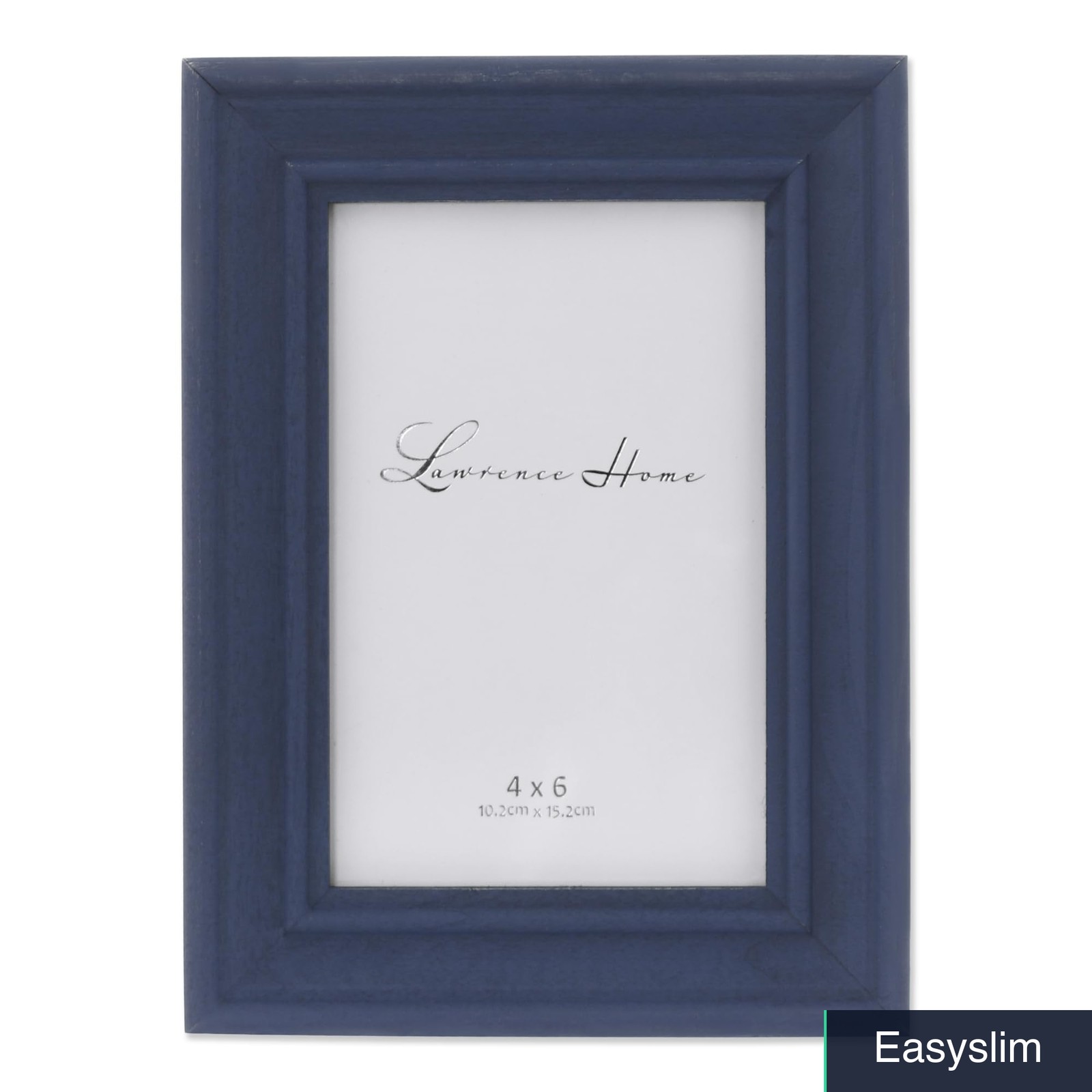 Picture Frame 4×6 Navy Blue Weathered Wood with Wall Mounting Hardware