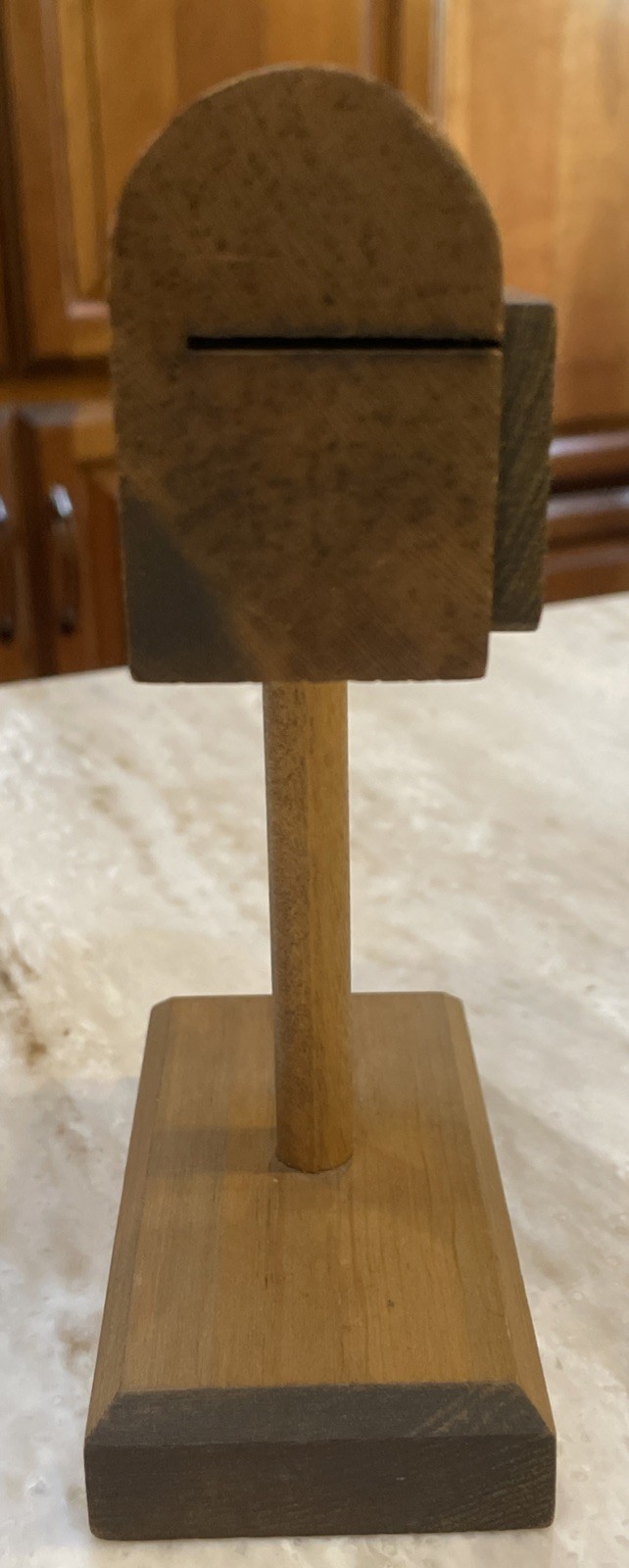 Hand Made In Minnesota Wooden Mailbox Stamp Roll Dispenser Folk Art Vintage Used