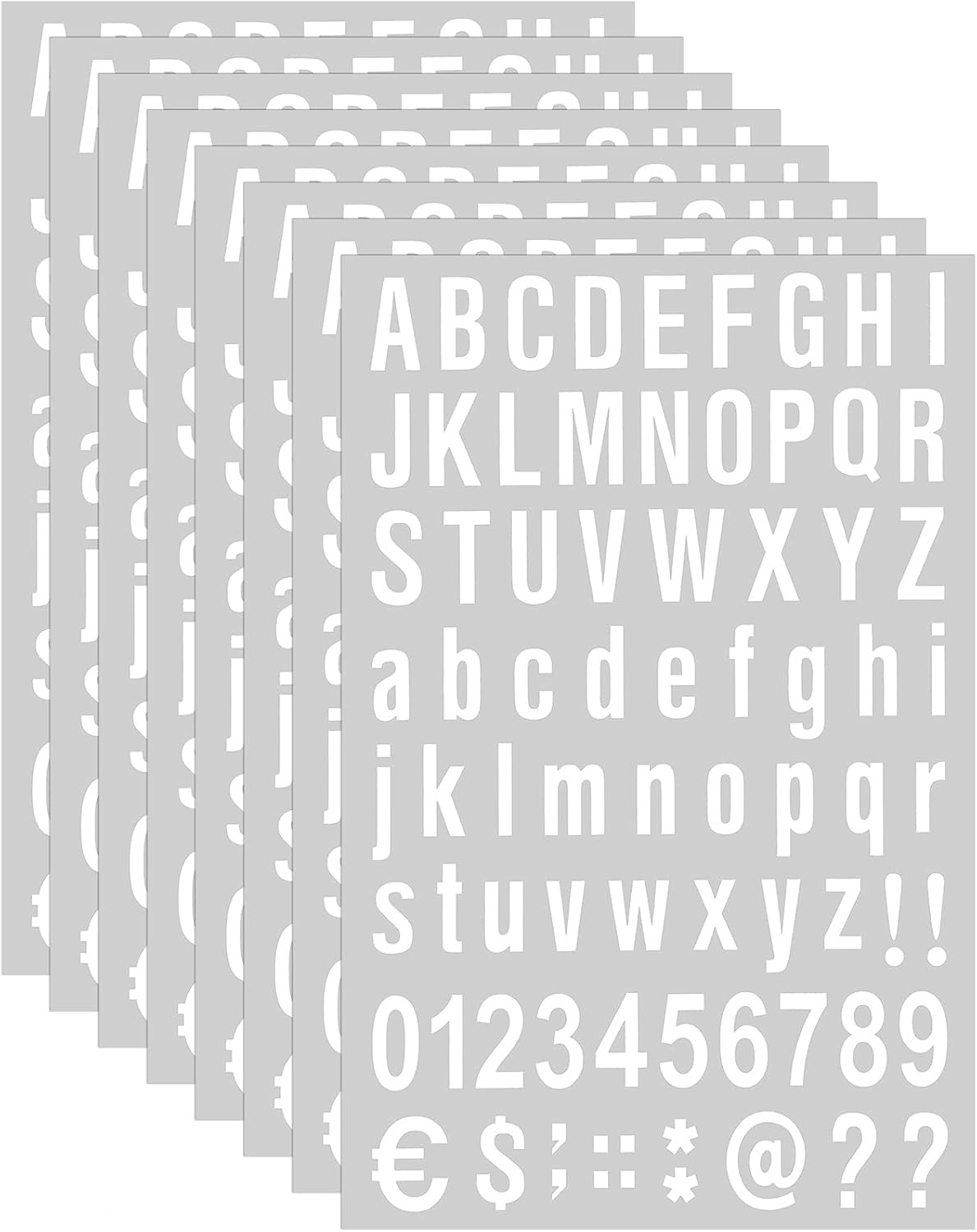 8 Sheets Self Adhesive Vinyl Letters Numbers Kit, Mailbox Numbers Sticker for Ma