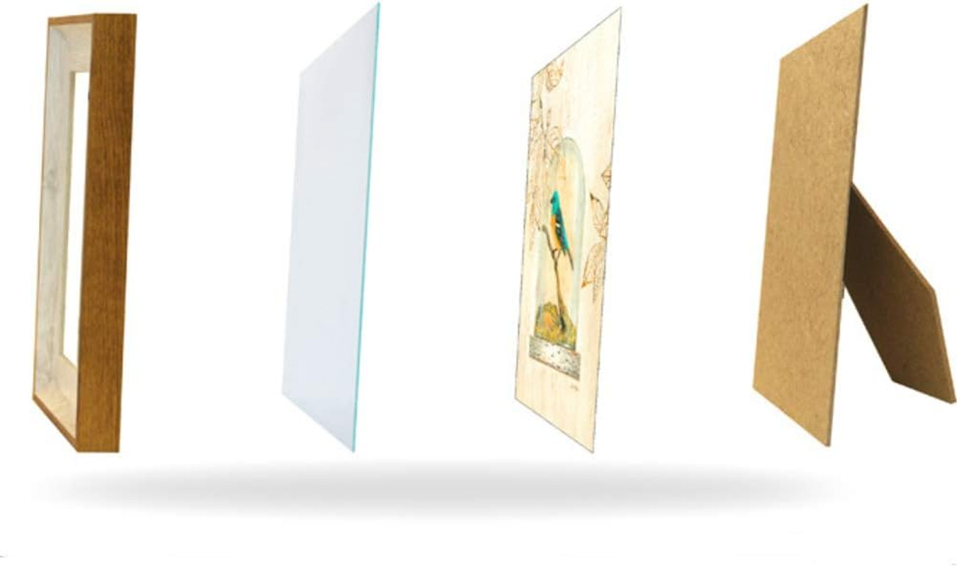4X4 Photo Frame Blue Picture Frame Desktop Display Mount on the Wall.Plexiglass