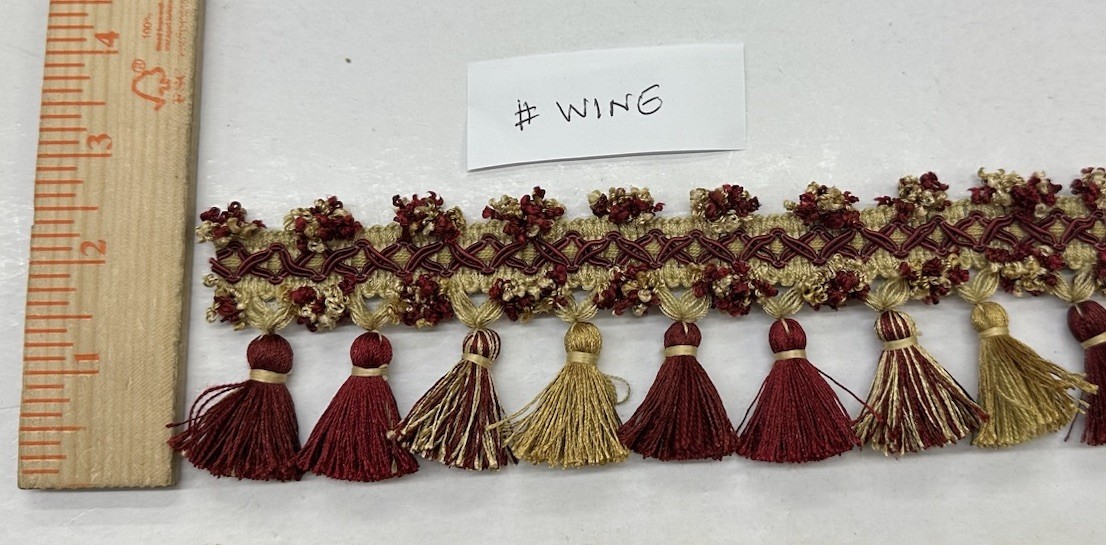 CLEARANCE – 15 YARD ROLL Key Tassel Fringe Trim 2” for Drapery Curtains Pillows