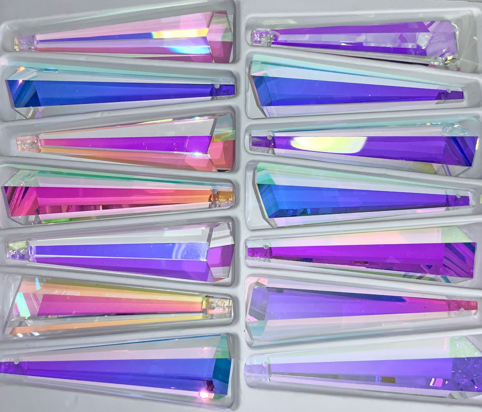 Ab – Asfour Crystal Suncatcher Prisms (3-inch) #505 6-Side Graduated Drop