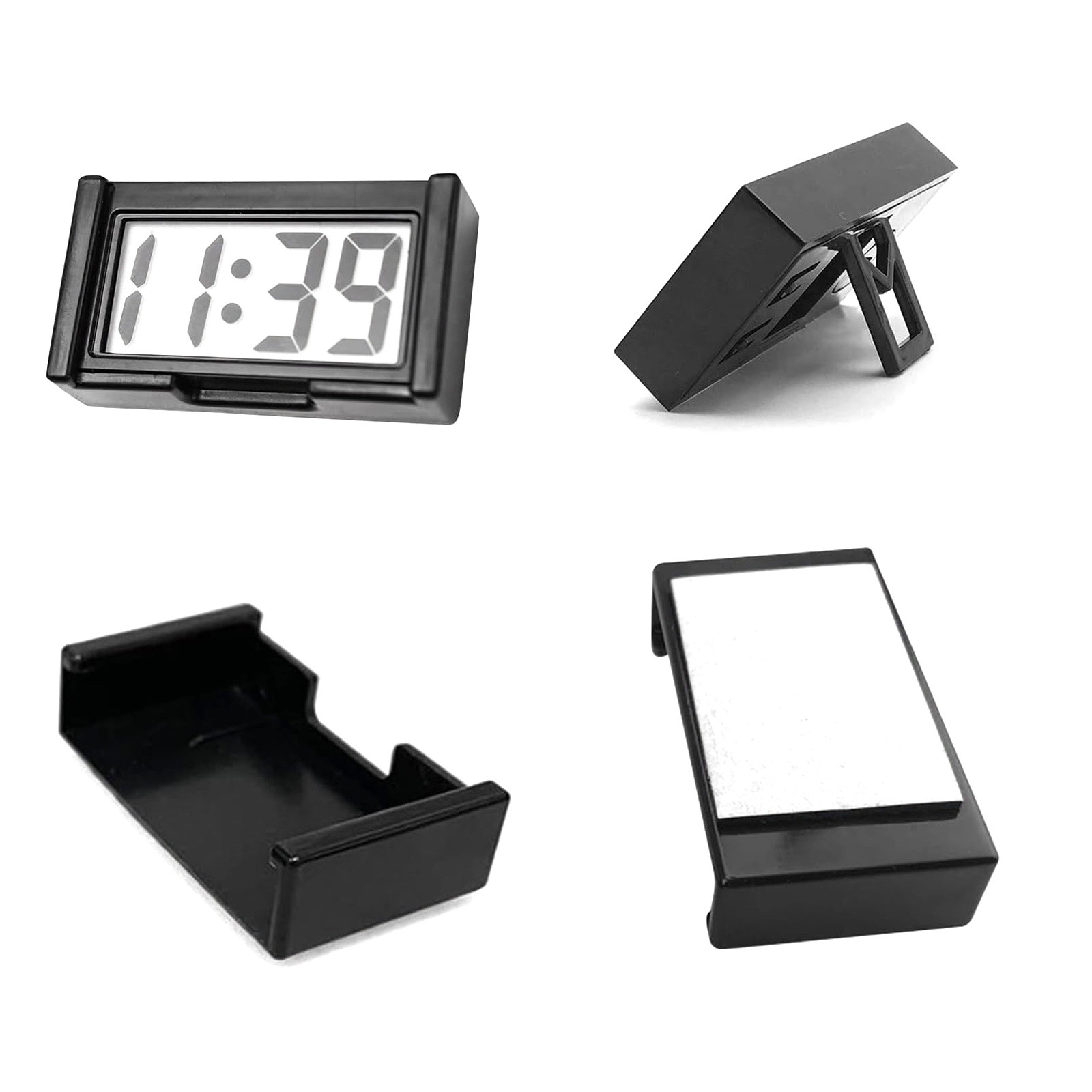 3PCS Small Digital Clock Mini Adhesive Stick On For Car Home Office Use New Set