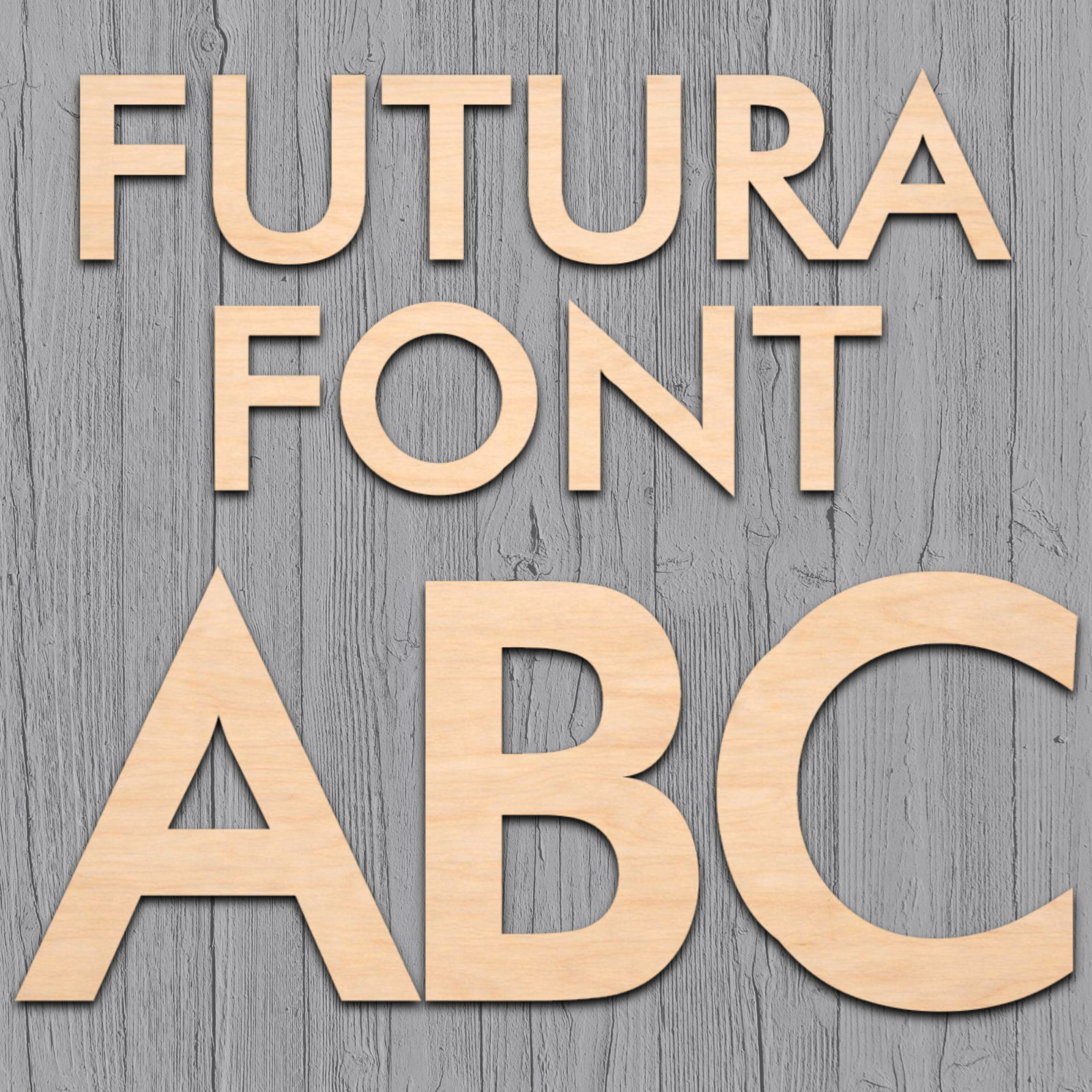 Futura Font Wood Letters Numbers Cutout Unfinished Laser Cut 3mm Craft Up To 14&Prime;
