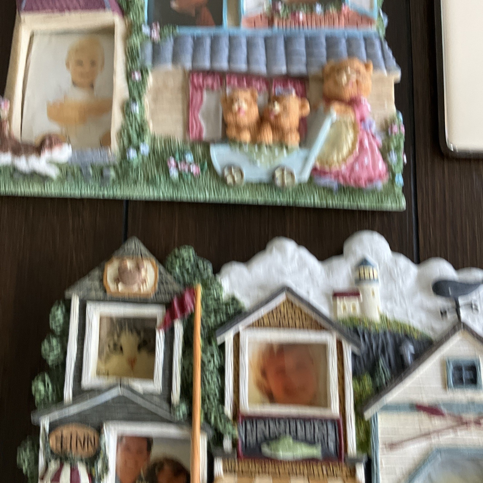 Vintage Resin Picture Frame Lot of 5 Kids Room Themes Nautical, Bears, Beach