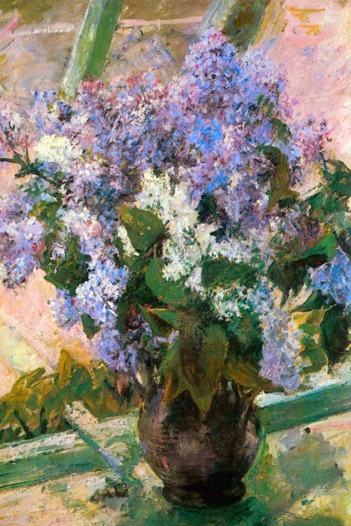 Mary Cassatt Lilacs in a Window Impressionist Art Posters Claude Monet Prints Na