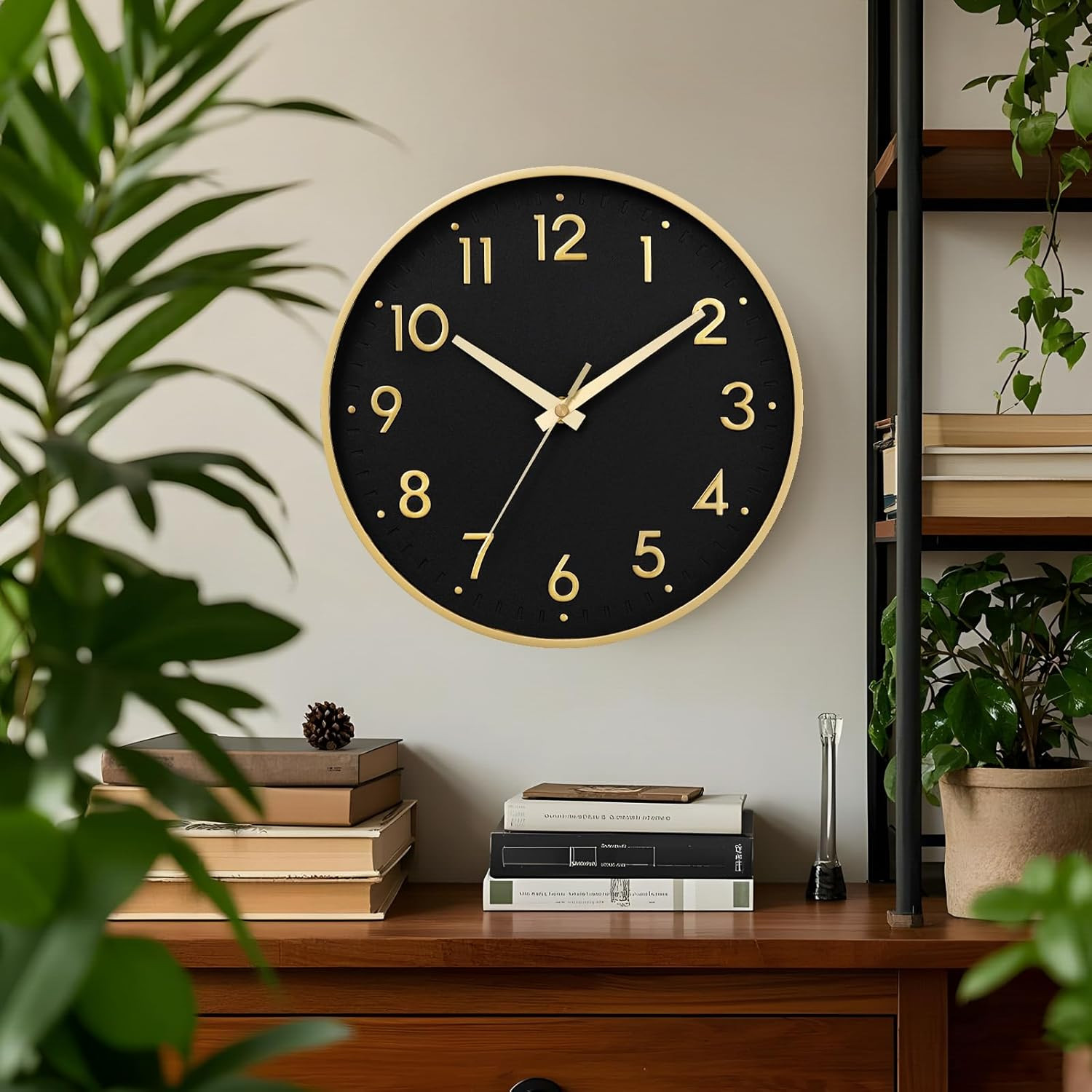 Wall Clock 8 Inch, Wall Clocks Battery Operated Silent Non-Ticking Modern Analog