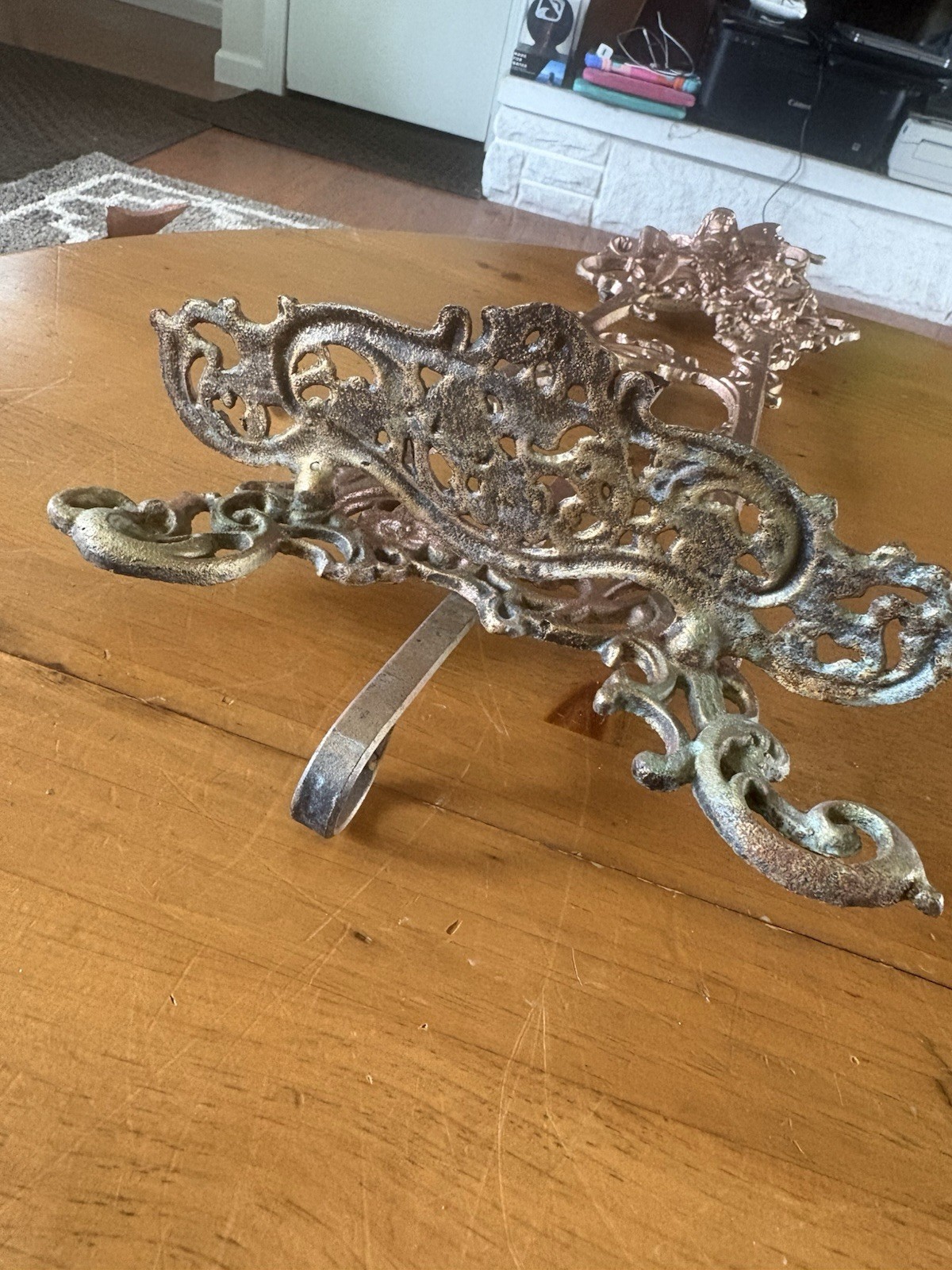 Vintage Cast Iron Ornate 24” Table Top Easel-Fairy/Cherub-24x14x10”-5 Pounds!