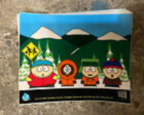Lot of 5 South Park Sticker 5&Prime; X 4&Prime; 1997