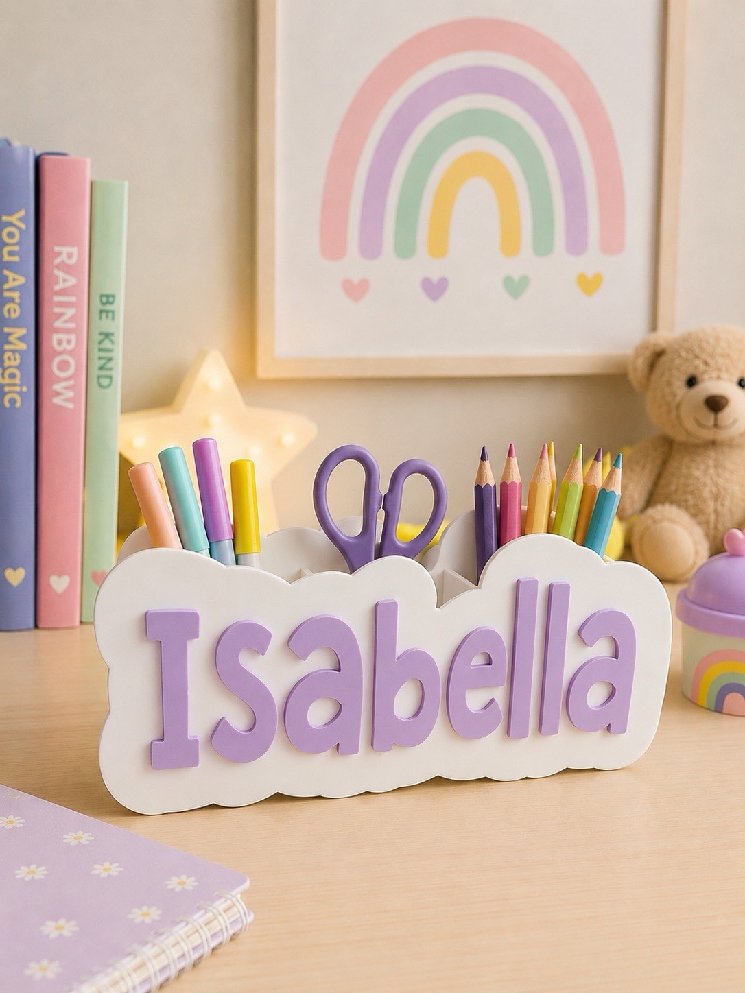 Personalized Pencil Holder / Custom Name Kids /Desk Organizer Classroom Gift