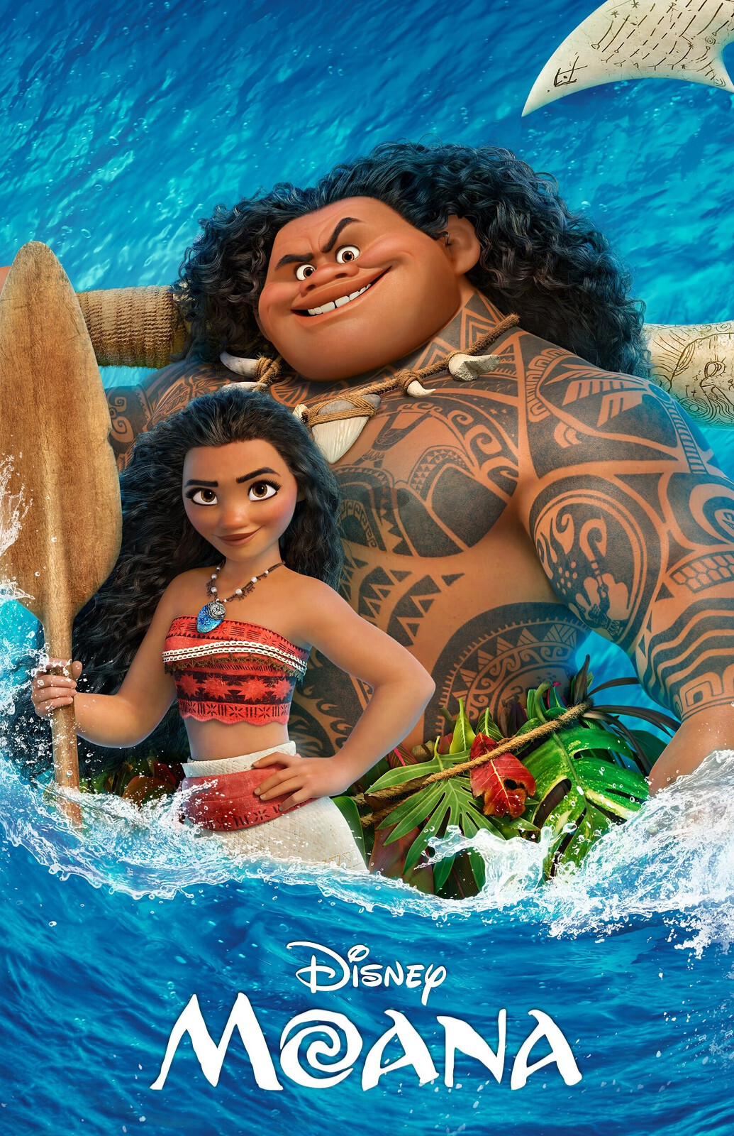 AA3018 Moana Film By Dwayne Johnson 2016 Cast Movie Poster 11×17