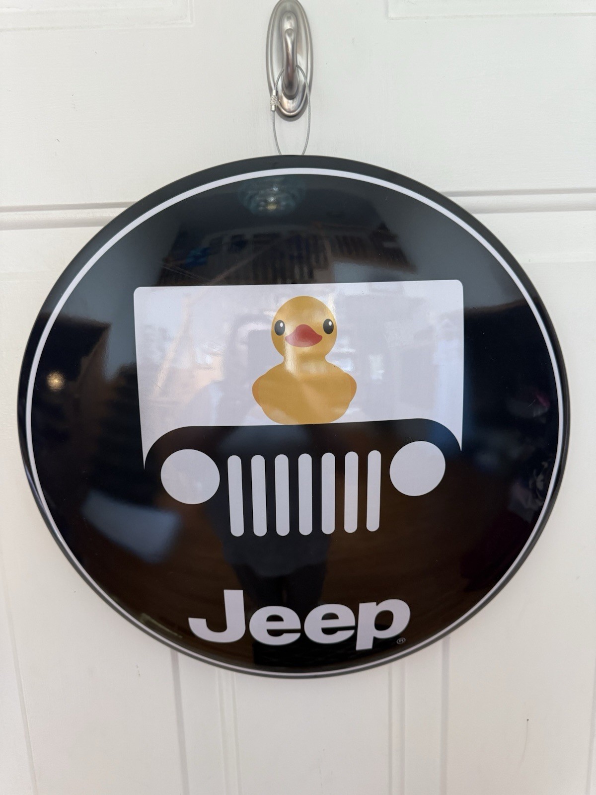 NWT Metal Jeep Sign – 15×15 Round – Hobby Lobby – Duck Logo
