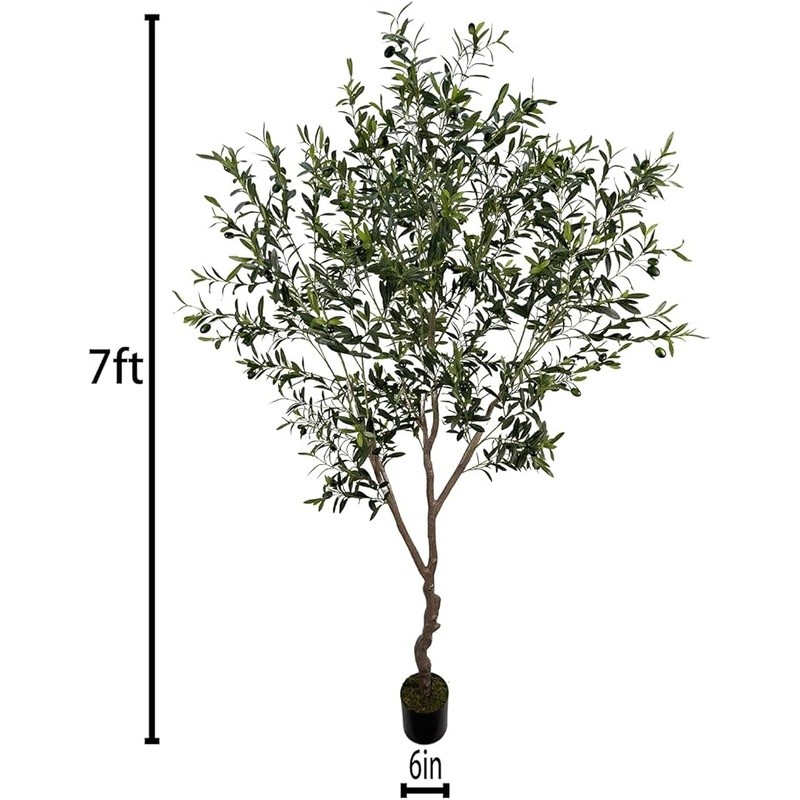Realistic Artificial Olive Tree Indoor Plant Easy Care Decoration 1789 Leaves US