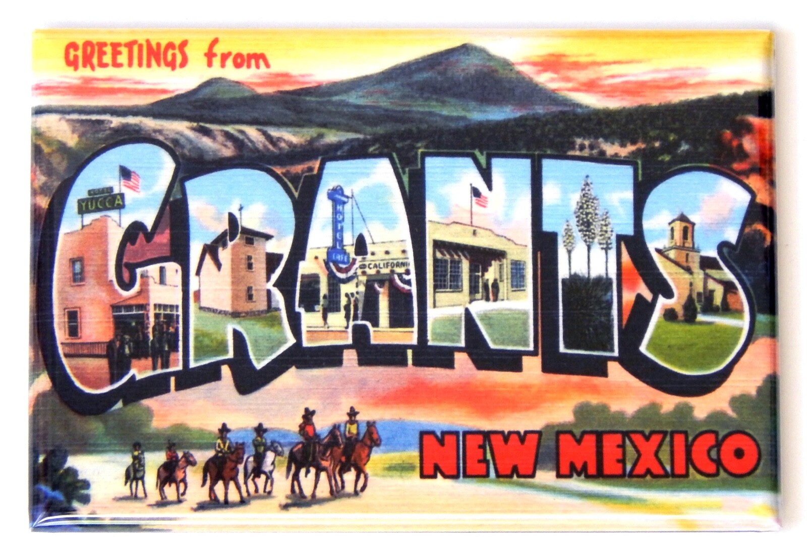 Greetings from Grants New Mexico FRIDGE MAGNET travel souvenir « style A »