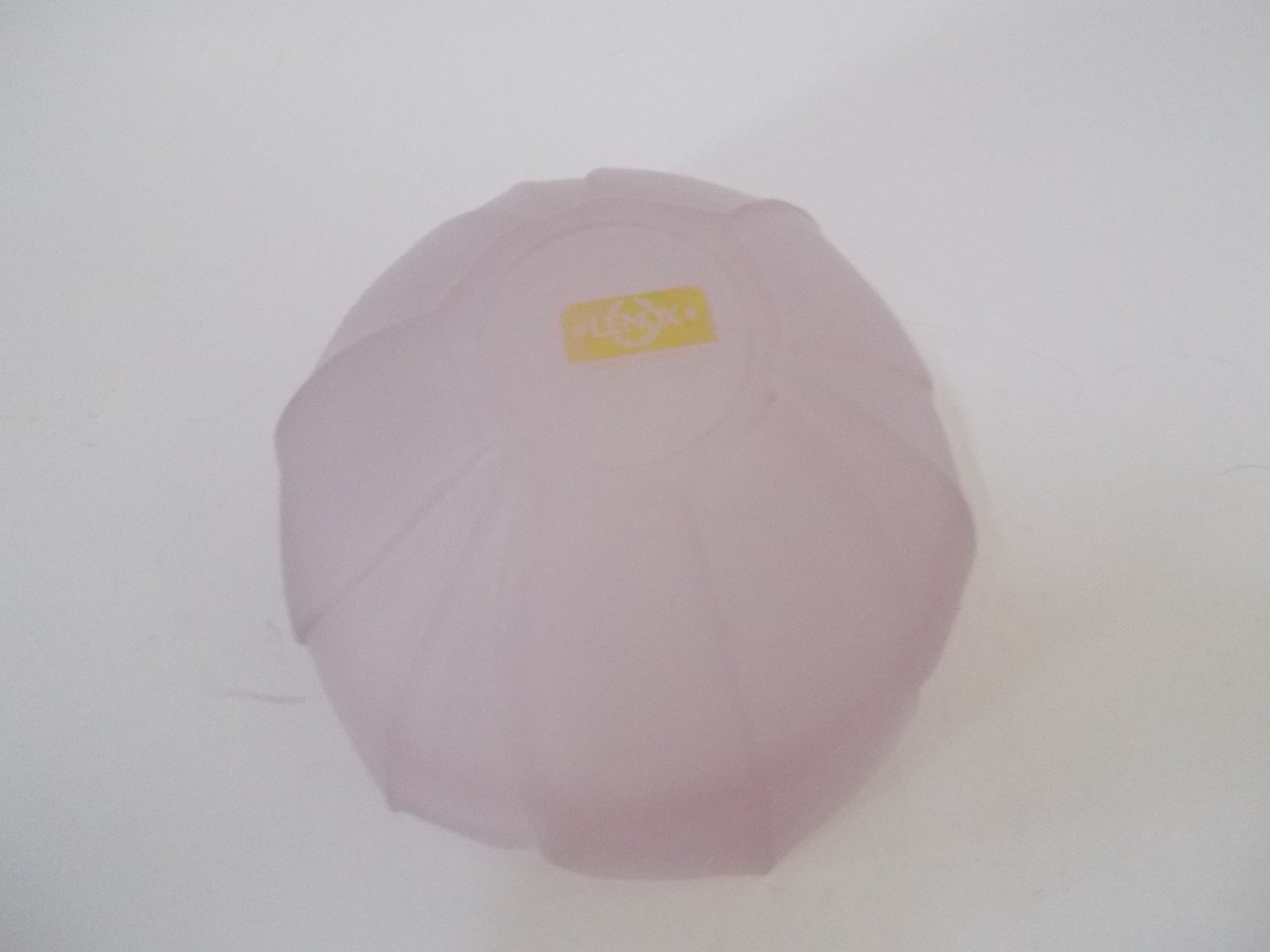 VTG LENOX Heavy Pink Purple Tulip Lotus Flower Frosted Glass Bowl