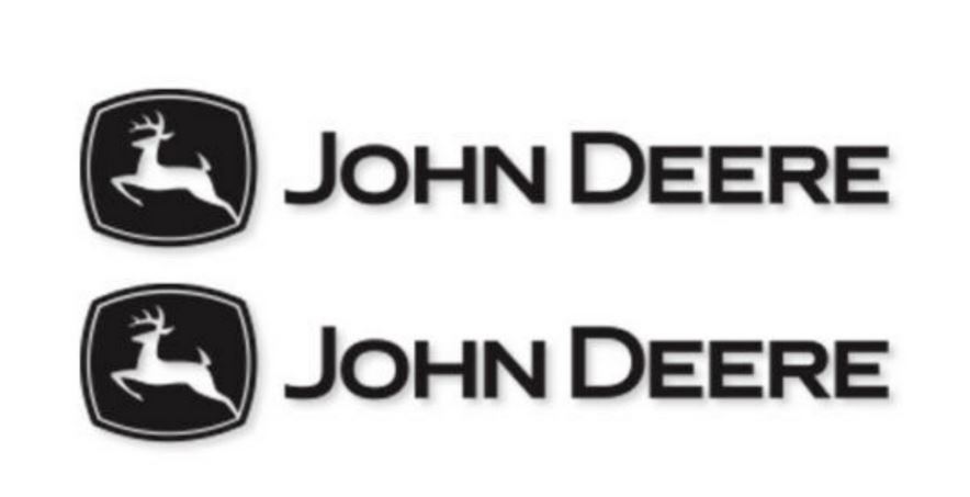 2X for John Deere Premium Vinyl Sticker 2-Pack Black 9&Prime; 12&Prime;, 15&Prime;, 24&Prime; or 36&Prime;