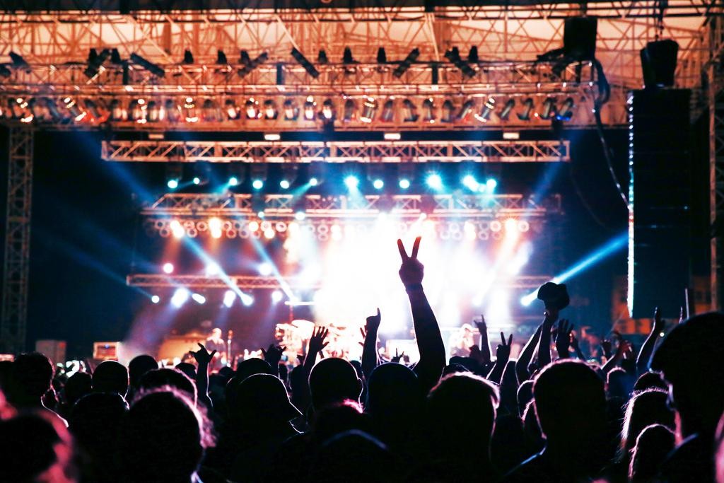 Rock and Roll Band Musical Concert Excited Crowd Photo Photograph Poster 36×24