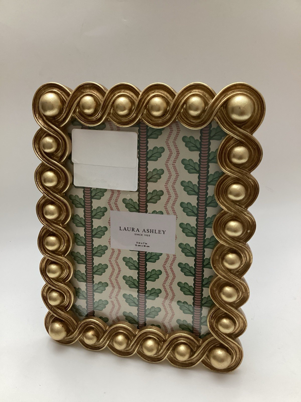Laura Ashley Golden Rectangular Picture Frame Fits 5’’x 7’’ Photo