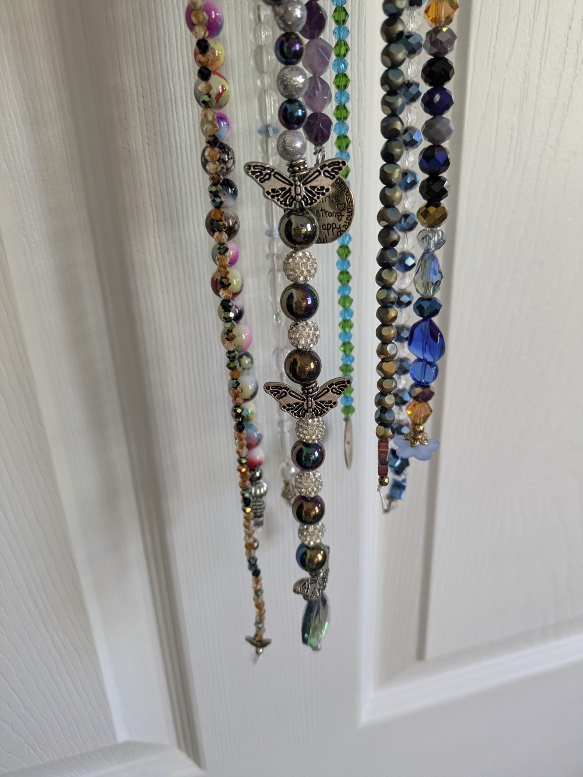 Hand Beaded Suncatcher / Mobile Assorted Colorful Beads for patio or any room