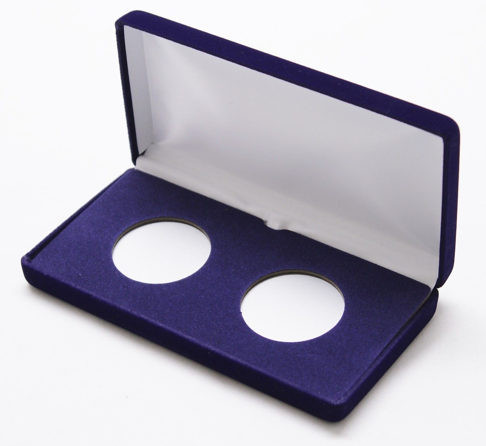 VELVET DISPLAY BOX w 2 AIRITE COIN CAPSULE HOLDERS, SIZE H, PICK YOUR CAPSULES