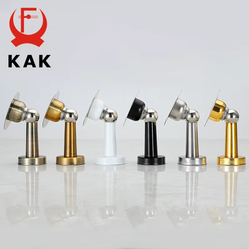 Stainless Steel Magnetic Doorstop Non-Punch Wind-Proof Door Stopper Wall Mounted