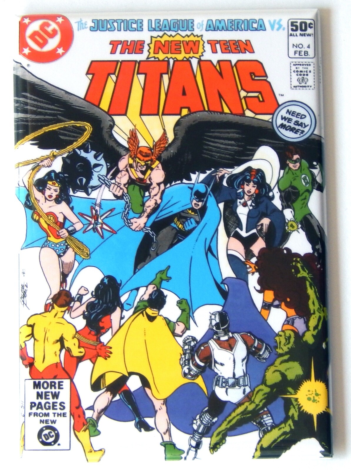 New Teen Titans #4 FRIDGE MAGNET comic book