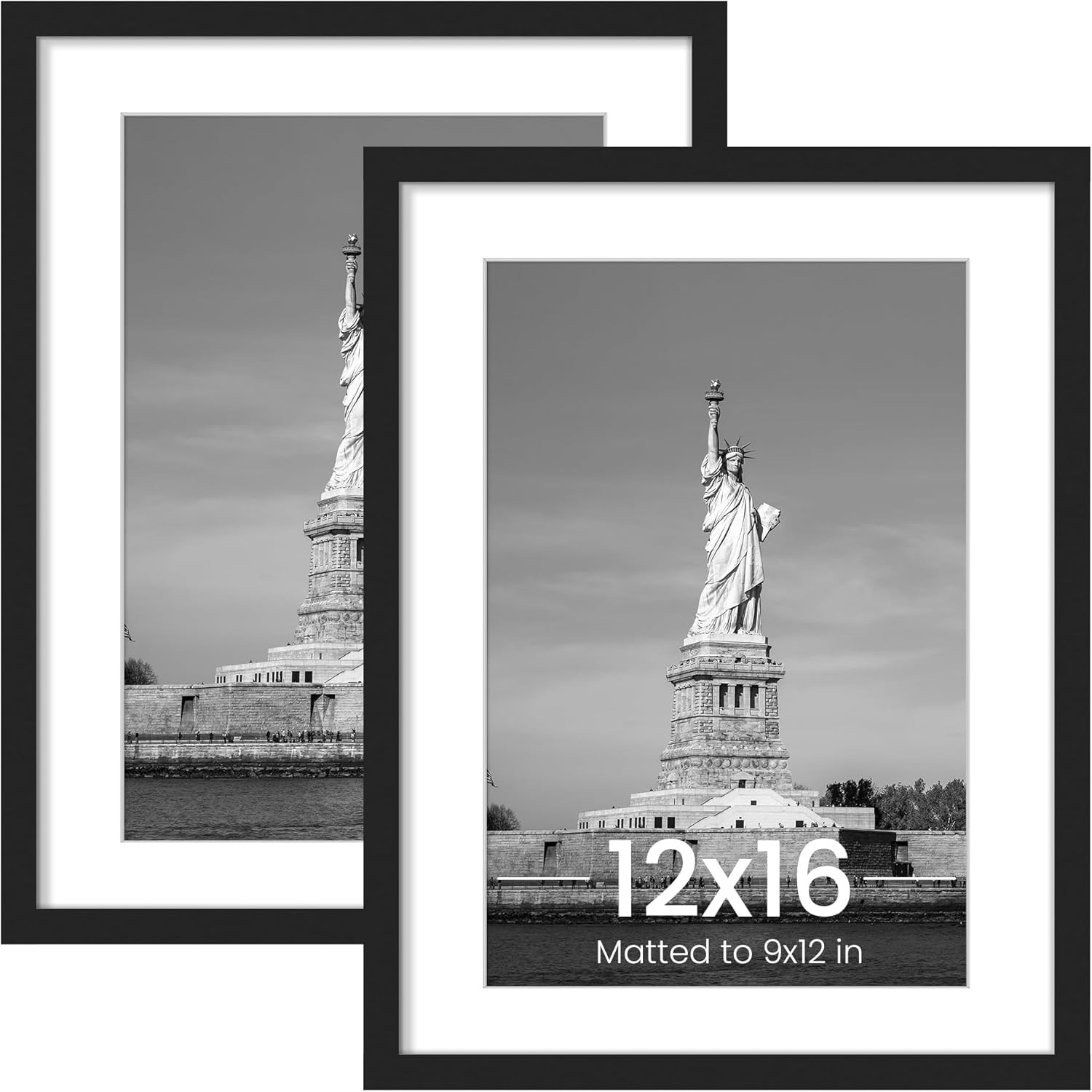 12×16-inch picture frame, accommodates 9×12-inch posters, wall gallery frame