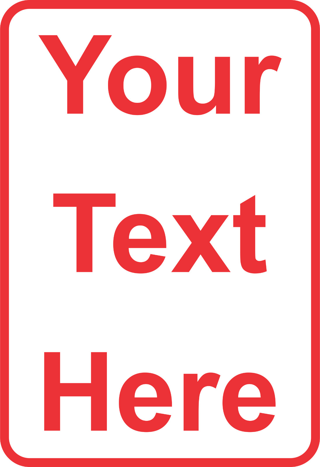 New Personalized Aluminum Metal Sign Customized With Custom Text 12&Prime; x 8&Prime; Size