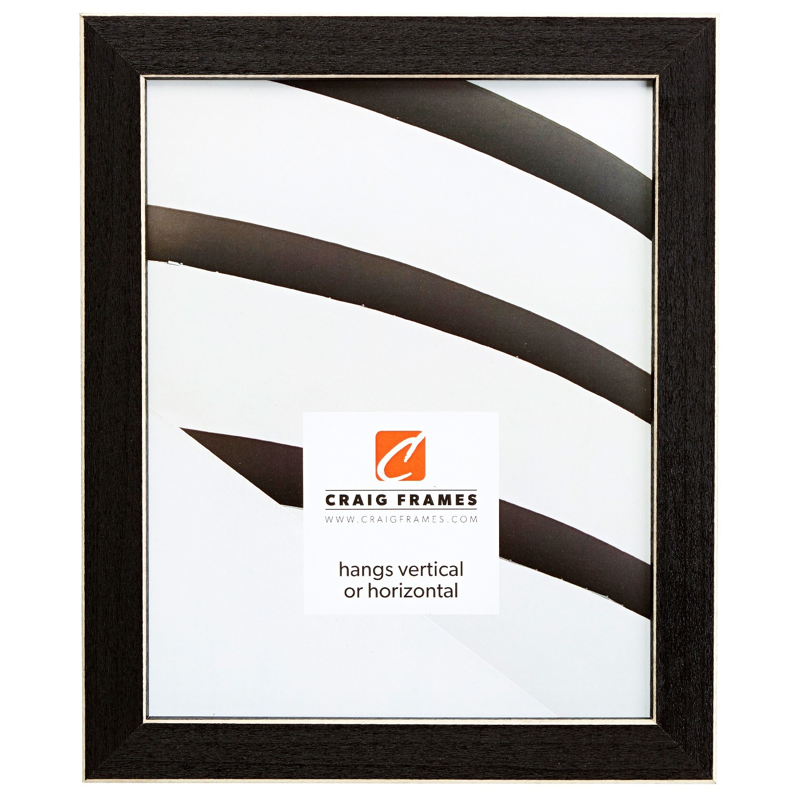 Craig Frames 1&Prime; Shaker, Black Wood Picture Frame Poster Frame