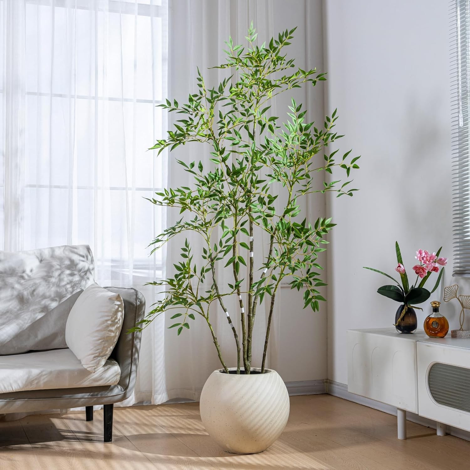 6ft Faux Bamboo Tree Artificial Nandina Tree Artificial Indoor Plants Realistic