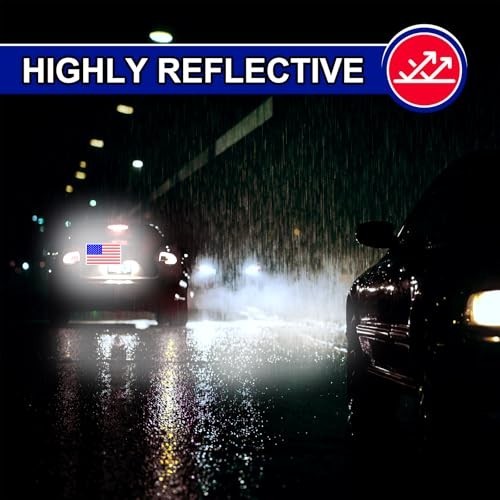 American Flag Stickers – Reflective Decals for Cars, Motorcycles, Mailboxes, 3 P