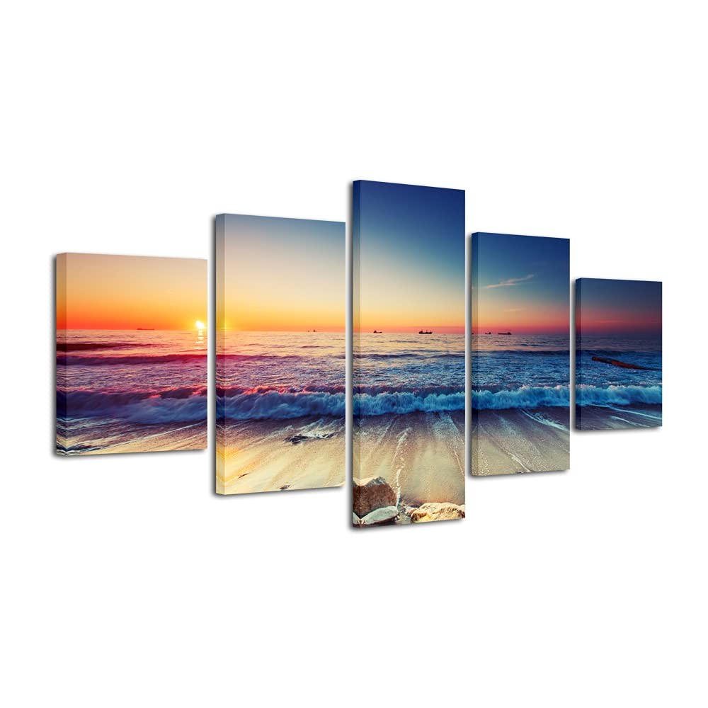 Large Modern Seascape Canvas Prints 12×16 12×24 12×32 – Wall Art for Living Room