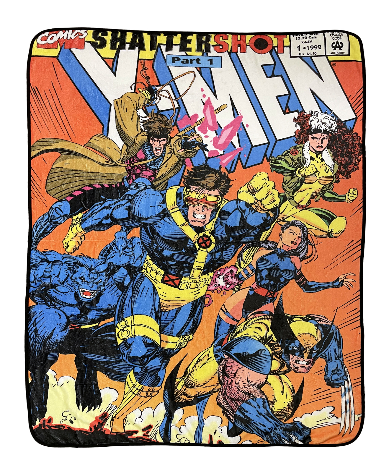 Marvel X-Men 90&rsquo;S Shattershot Fleece Throw Blanket