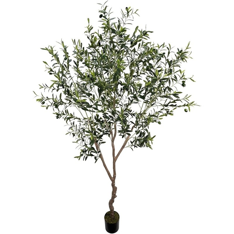 Realistic Artificial Olive Tree Indoor Plant Easy Care Decoration 1789 Leaves US