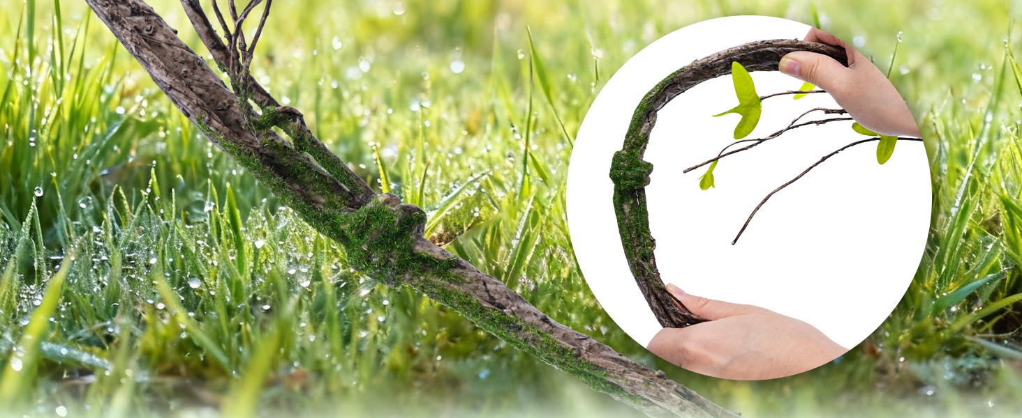 3Pcs 35in Artificial Tree Branches, Realistic Wall Hanging Bendable Tree Vines