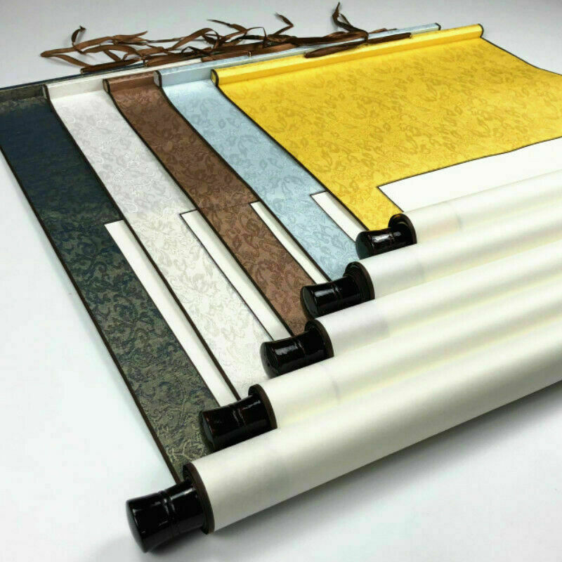 Chinese Xuan Paper Blank Scrolls Vertical Wall Scroll Retro Calligraphy Supply