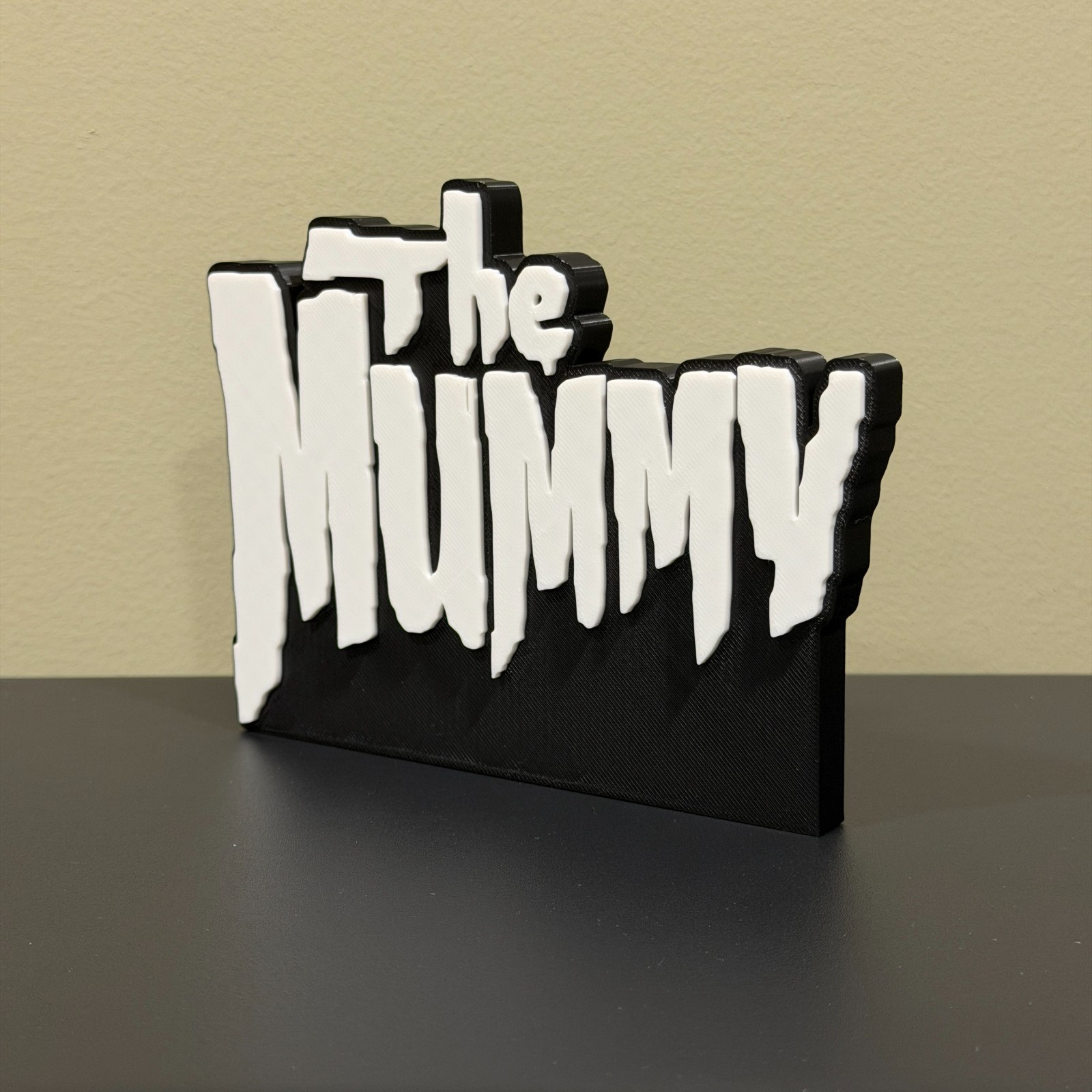The Mummy decor sign 3d printed display