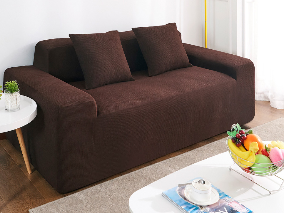 Waterproof Polar Fleece Solid Color Bomb Cover Sofa Slipcover Corner Case For Li