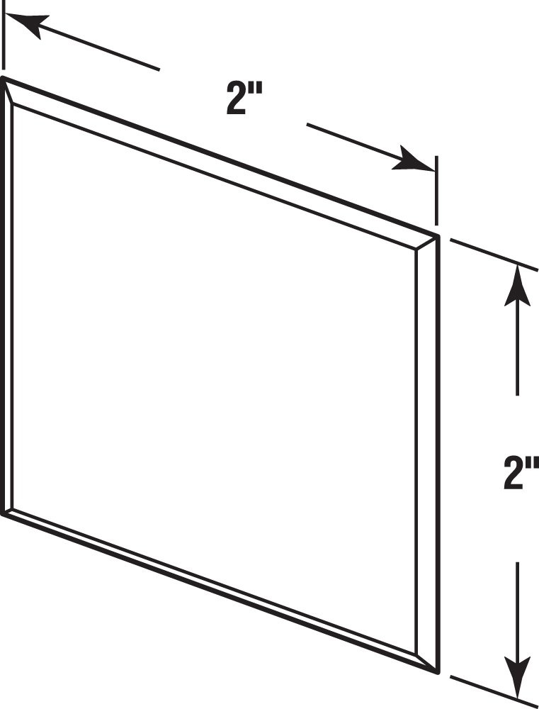 MP10866 Wall Protector, 2 In. x 2 In. Squares, Rigid Vinyl, White, Textured (…