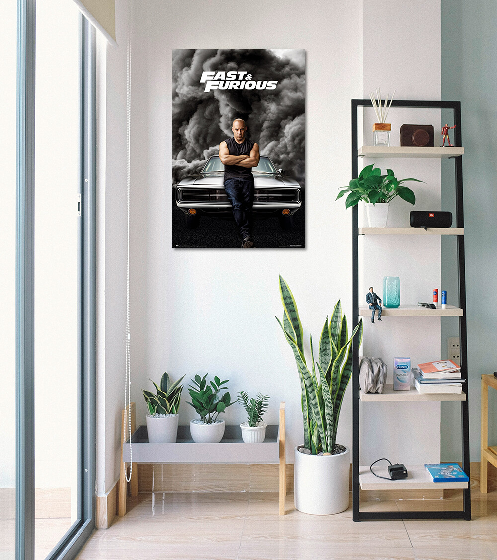 Fast & Furious – Movie Poster (Vin Diesel & Dodge Charger) (Size: 24&Prime; x 36&Prime;)