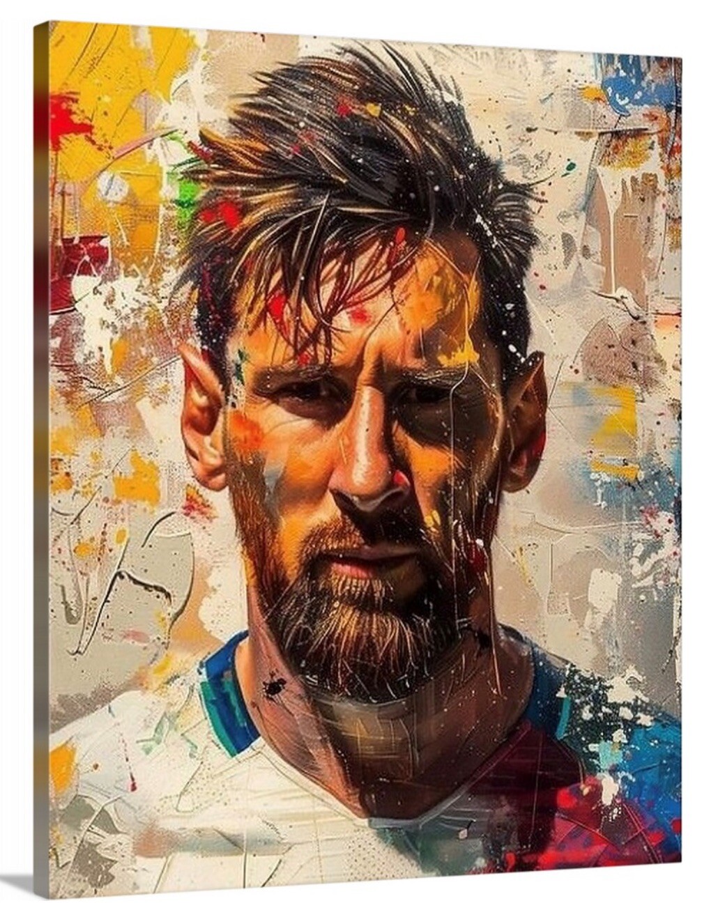Lionel Messi Canvas 16×20 ￼Argentina Soccer FIFA Goat World Cup Champion