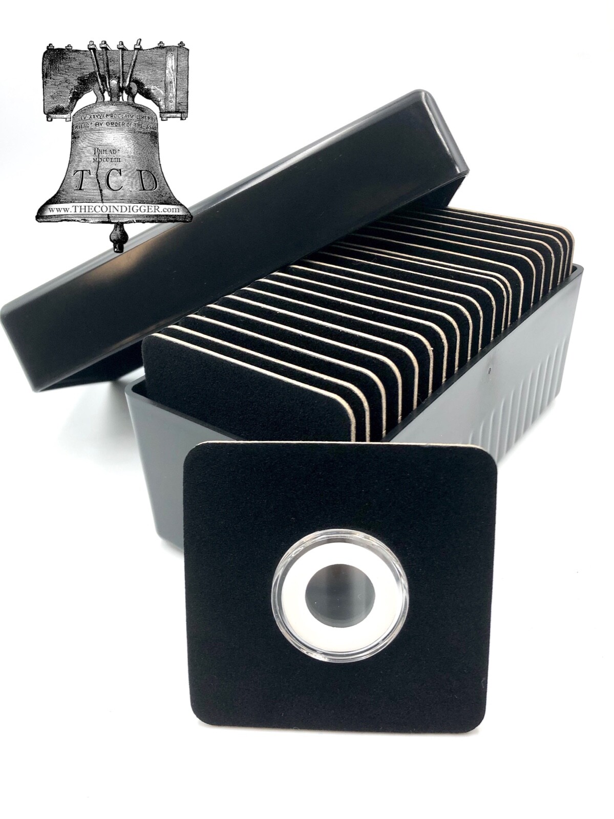 Air-tite Storage Box + 20 Coin Holder Velvet Card Case + Model A Capsule WHITE
