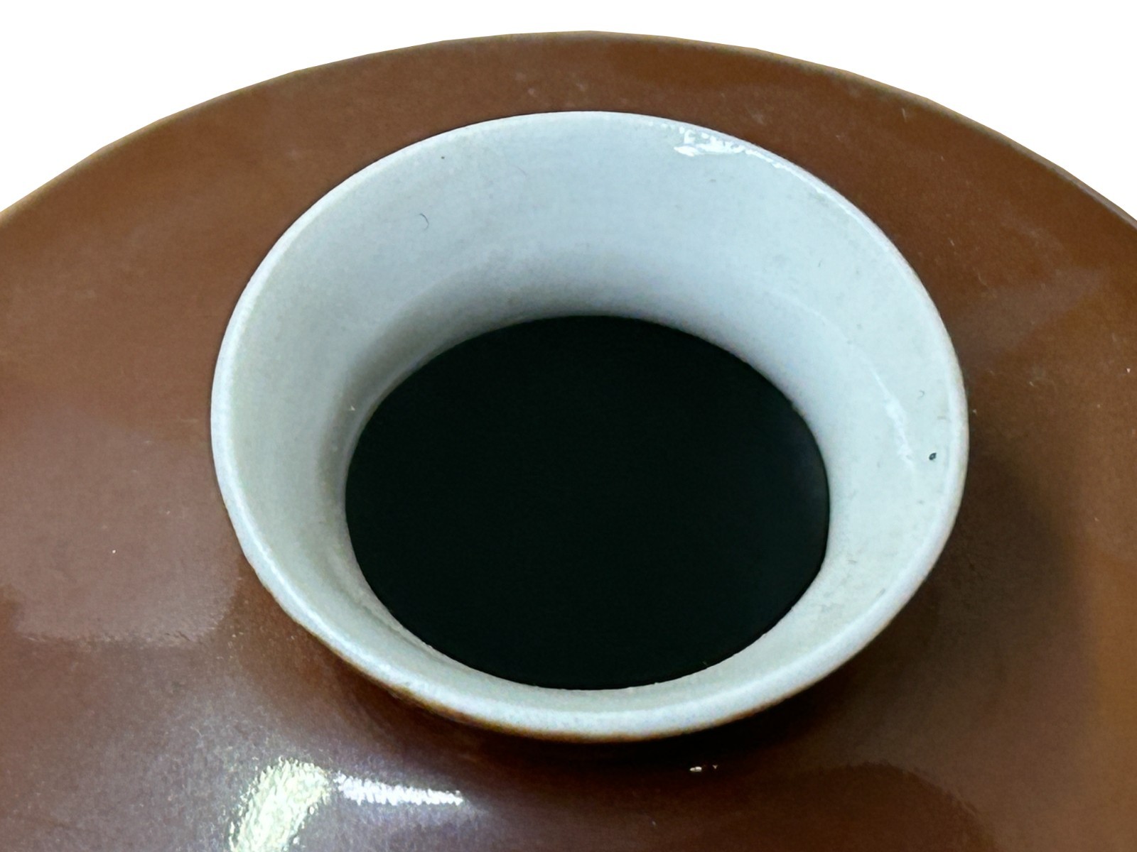 5.5&Prime; Chinese Clay Ceramic Coffee Brown Meiping Vessel Small Vase GB391S