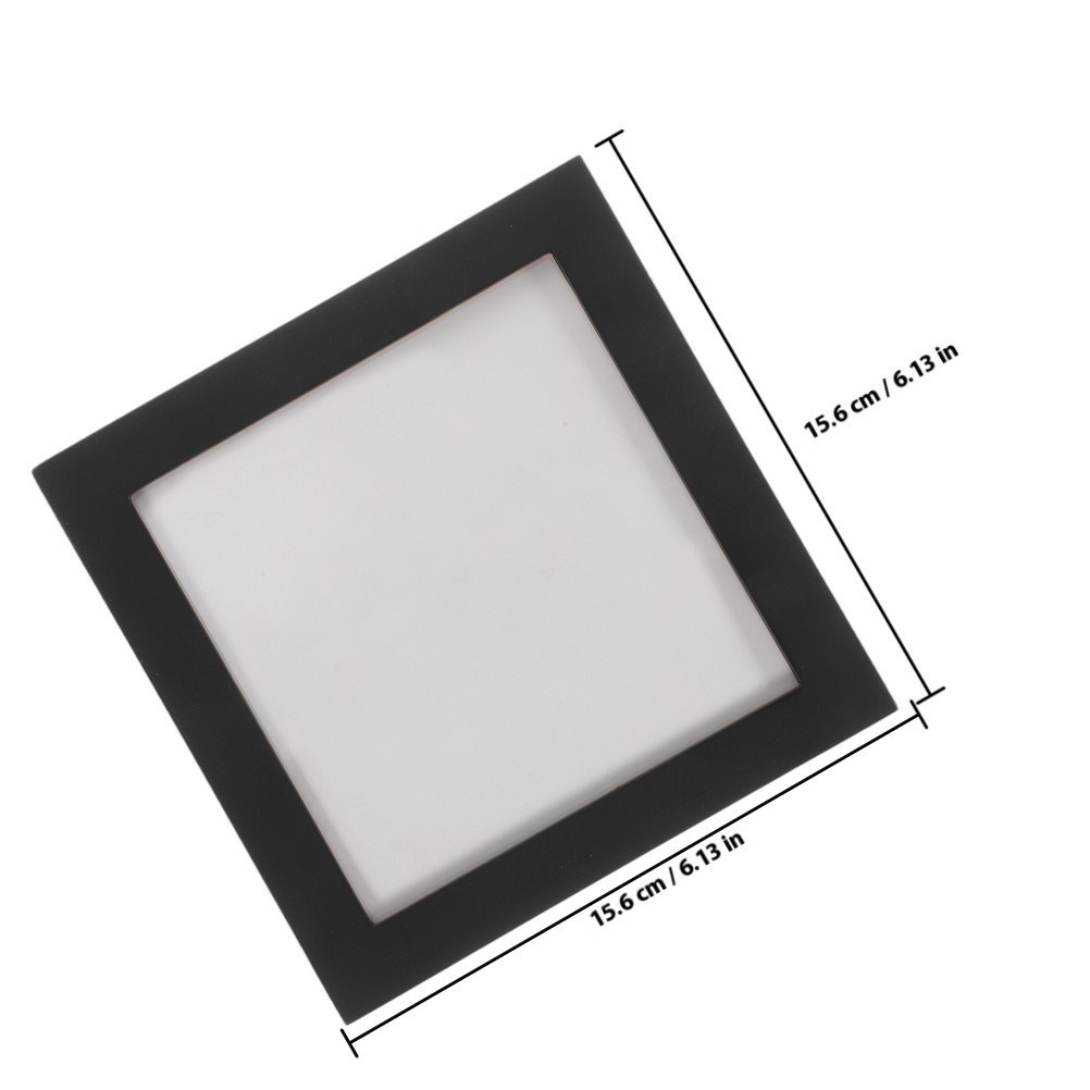 Black Wood Square Cd Frame Display for Desktop Photo and DVD Organization