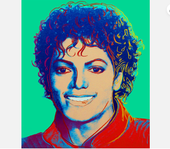 ANDY WARHOL Pop Art Poster or Rolled Canvas Print « Michael Jackson »